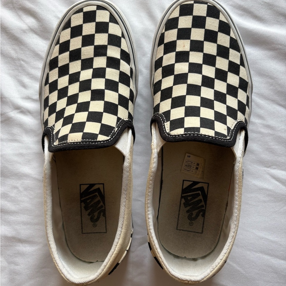 Vans Black and White Checkered Slip-On Shoes